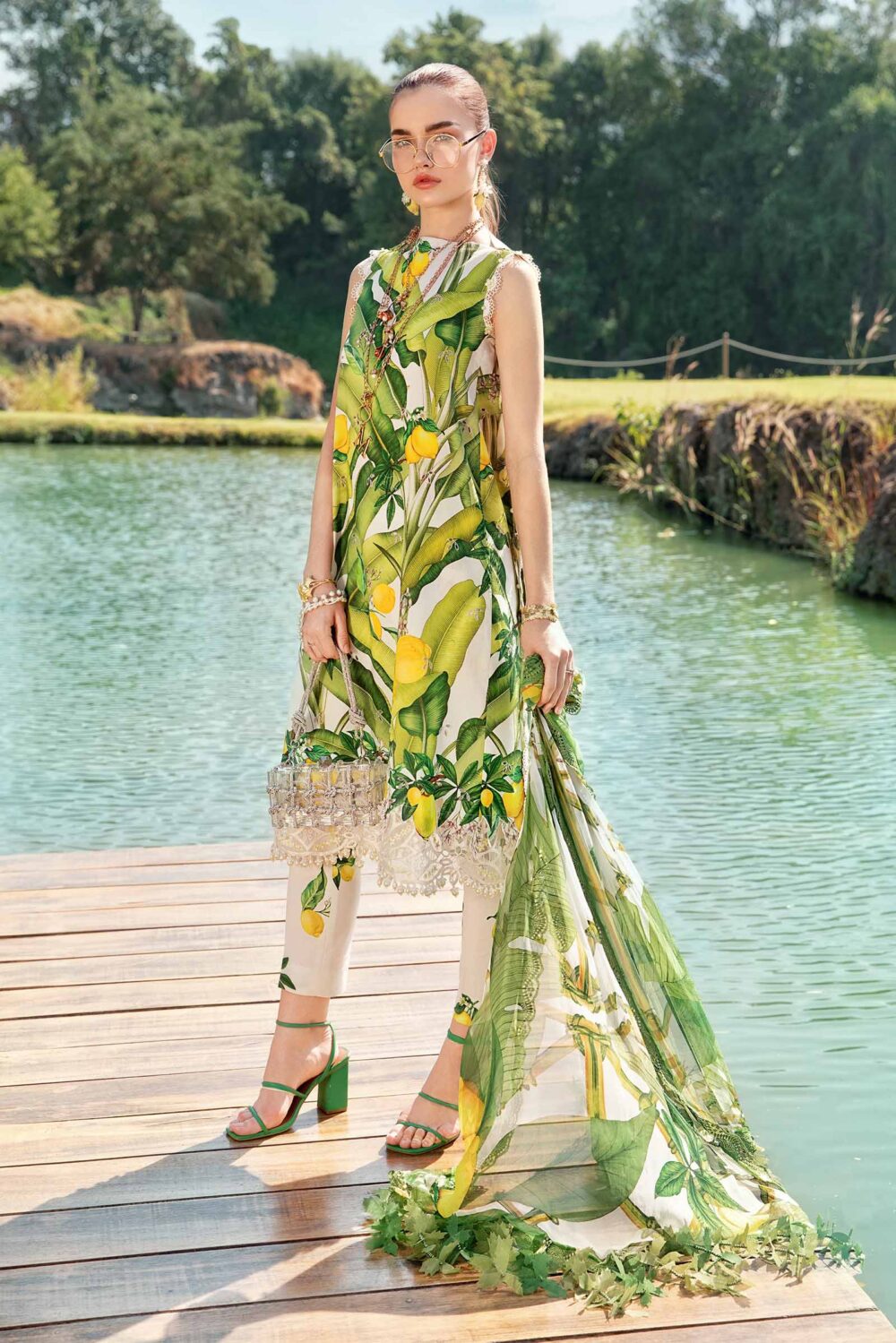 3 Piece Unstitched Printed Lawn Suit