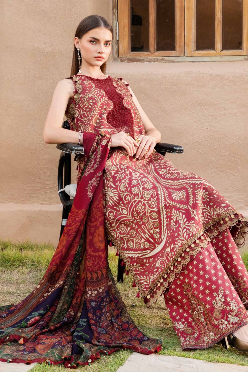 3 Piece Unstitched Printed Lawn Suit | MPT-2512-A - Image 2