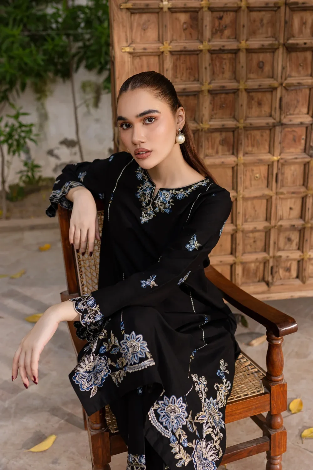 Nashwa 2Pc - Embroidered Pima Lawn Dress - Image 2