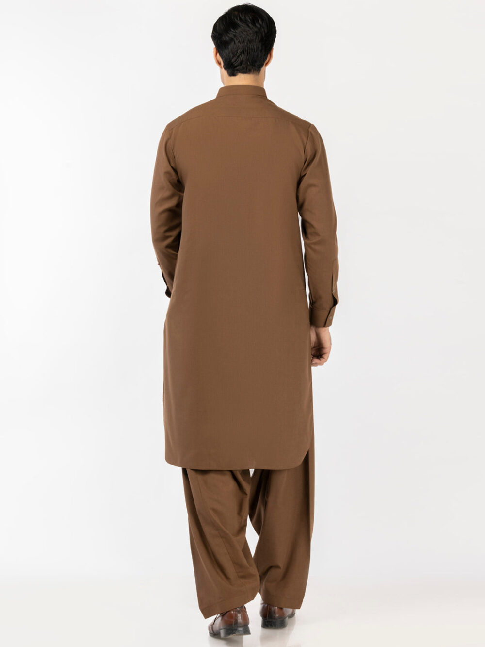 Brown Blended Kameez Shalwar - Image 2